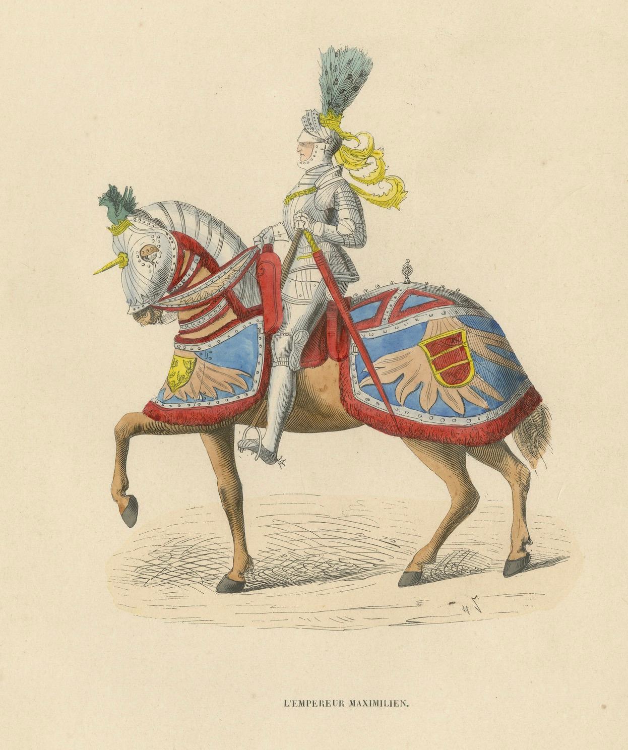 Imperial Splendor: Emperor Maximilian on Parade, 1847 For Sale 1