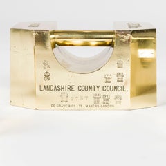 Imperial standard Avoir weights by De Grave of London for Lancashire dated 1906