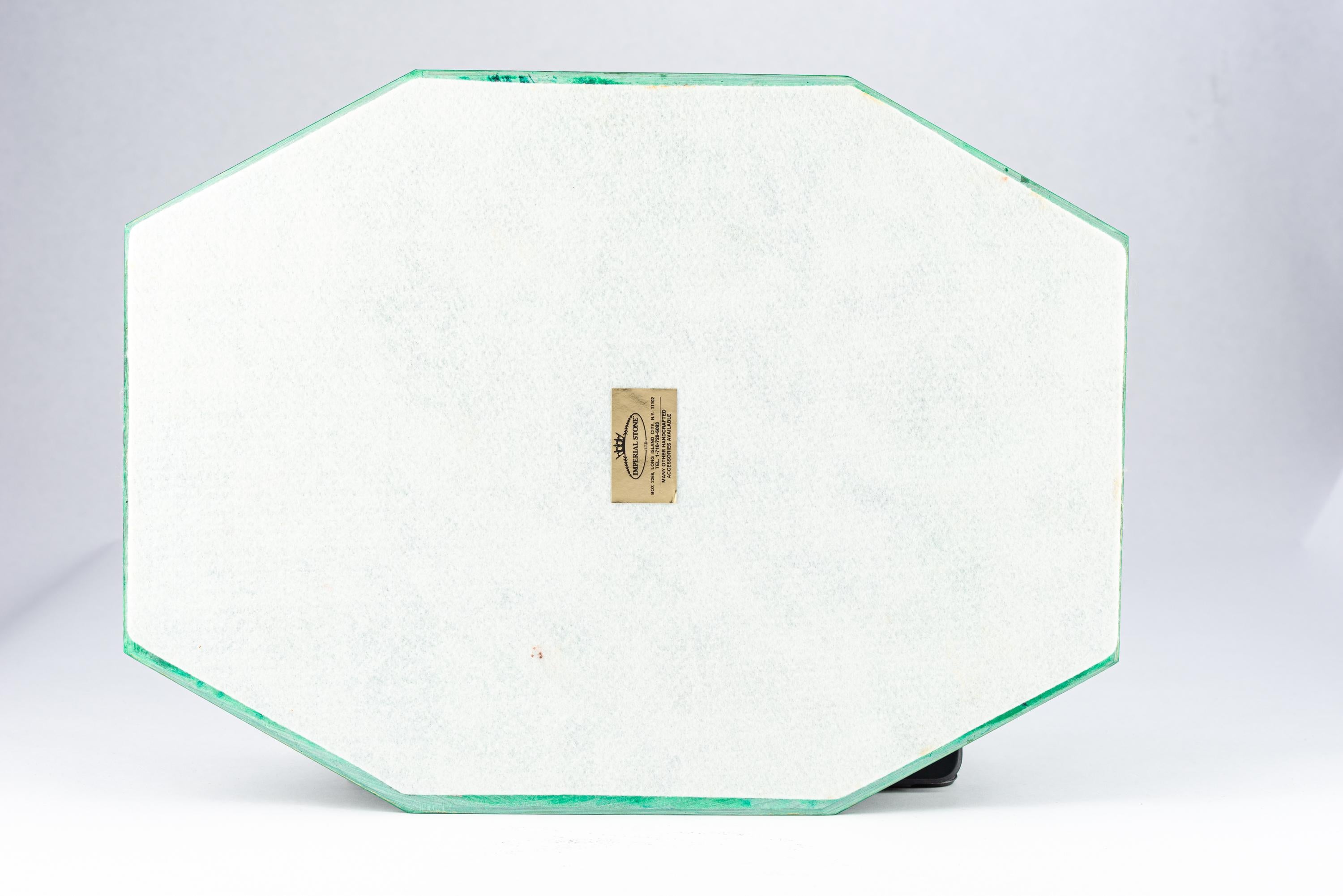 Set von 10 Platzmatten aus kaiserlichem Steinimitat aus Malachit, Acryl, signiert im Angebot 12