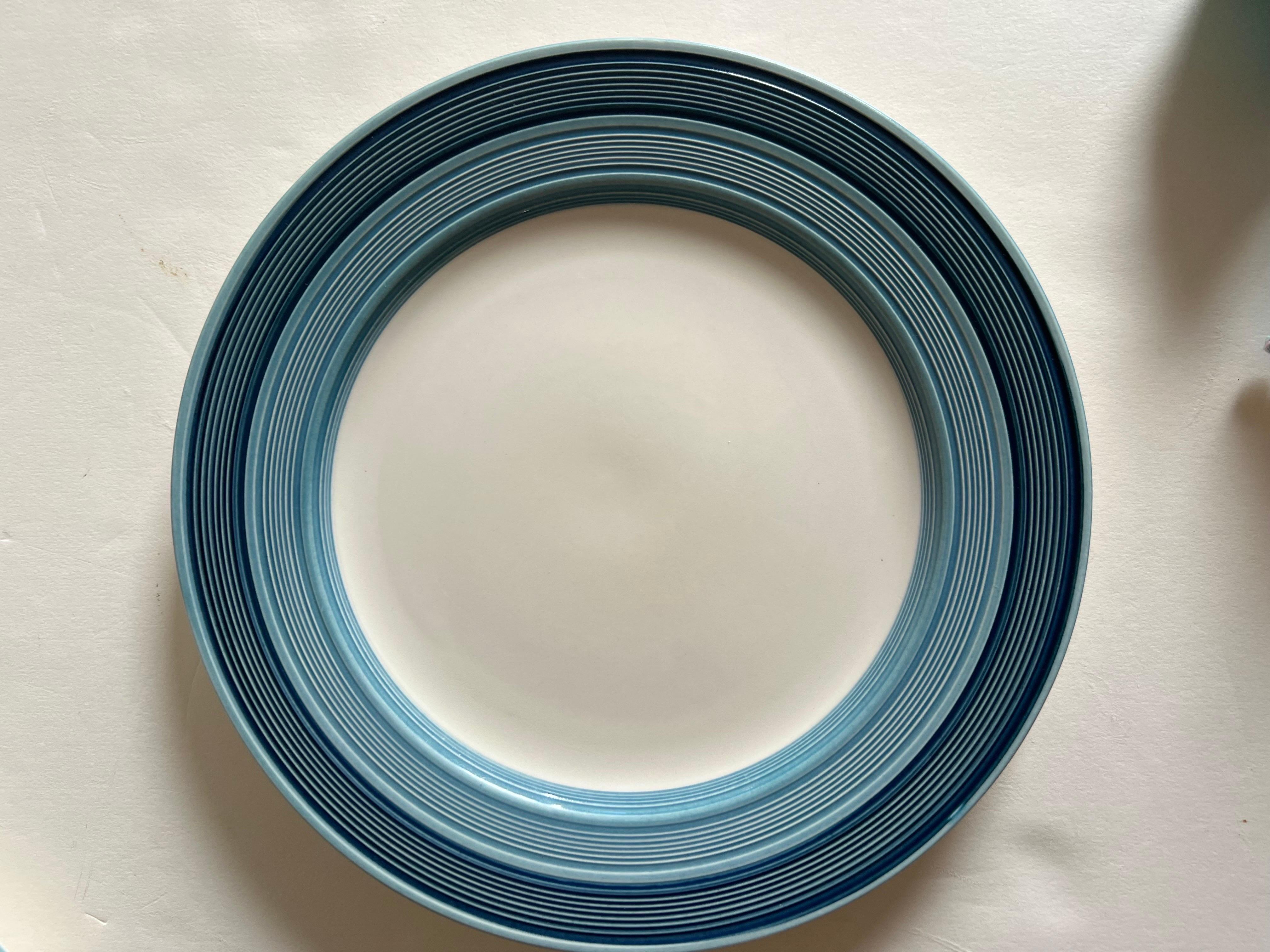 Imperial Stone Indigo Dinnerware Set ~ 8 Pieces In Good Condition In New York, NY