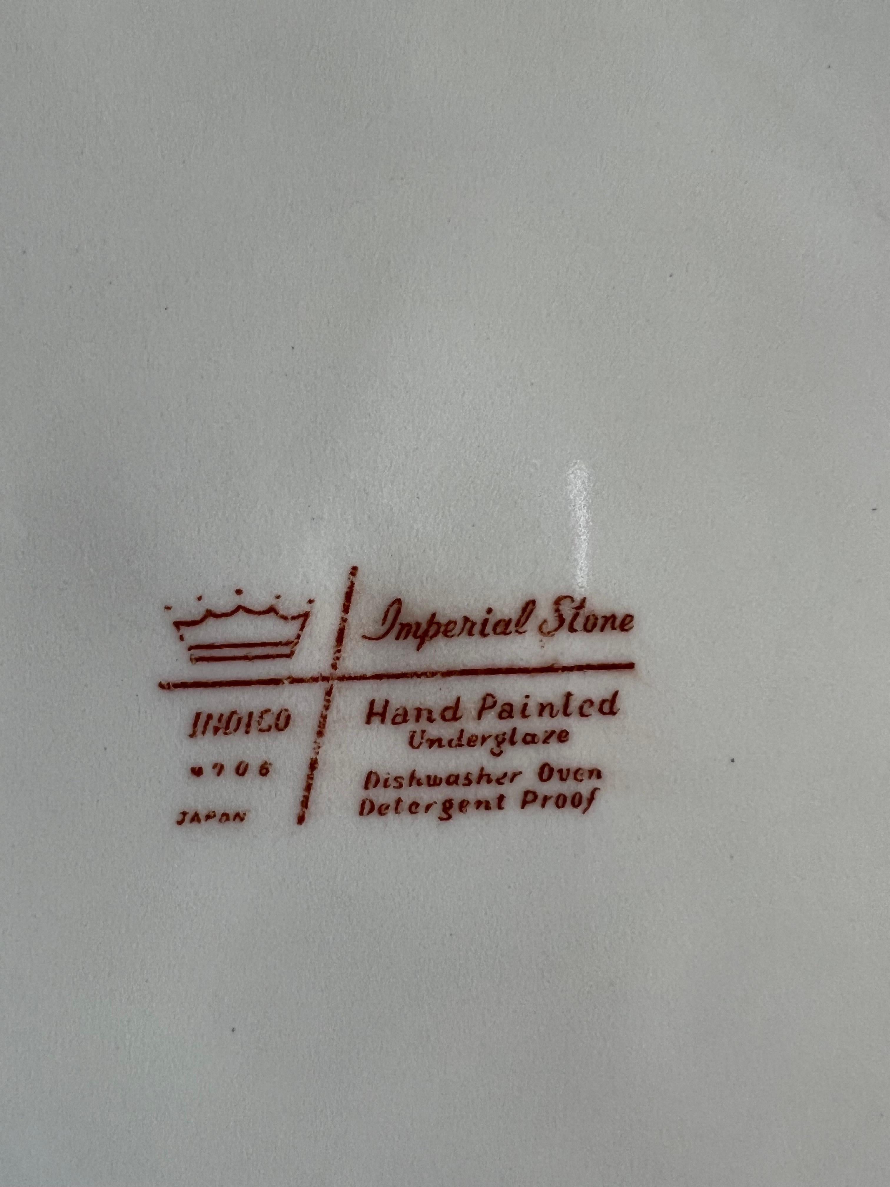 Stoneware Imperial Stone Indigo Dinnerware Set ~ 8 Pieces