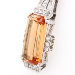 Imperial Topaz and Diamond Cocktail Pendant