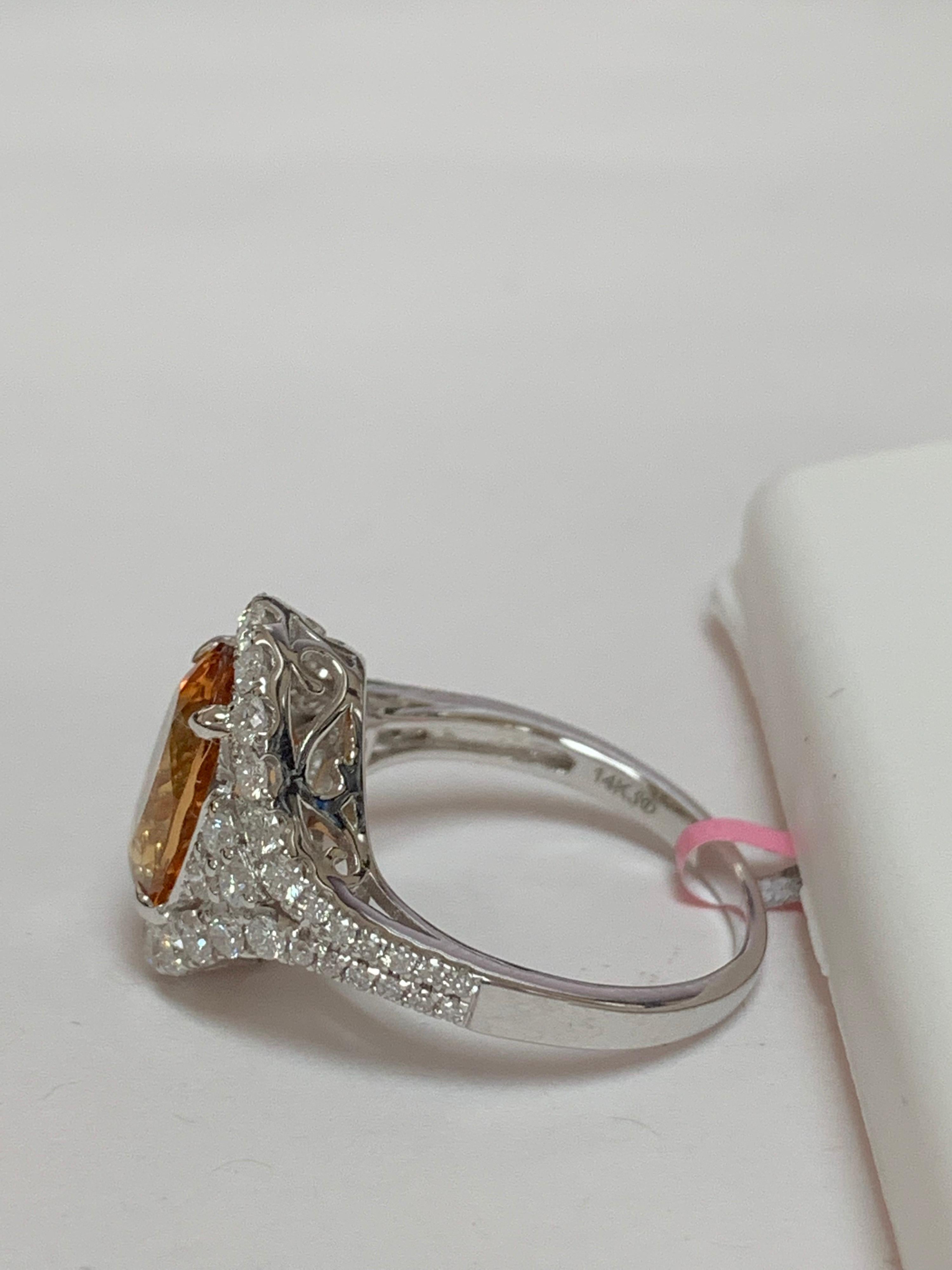 Women's Imperial Topaz and Diamond Ring