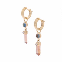 Imperial Topaz Crystal Drop Earrings in 18 Karat Gold