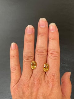 8.26 Carat Loupe Clean Brazilian Imperial Topaz Oval Pair Loose Gemstones