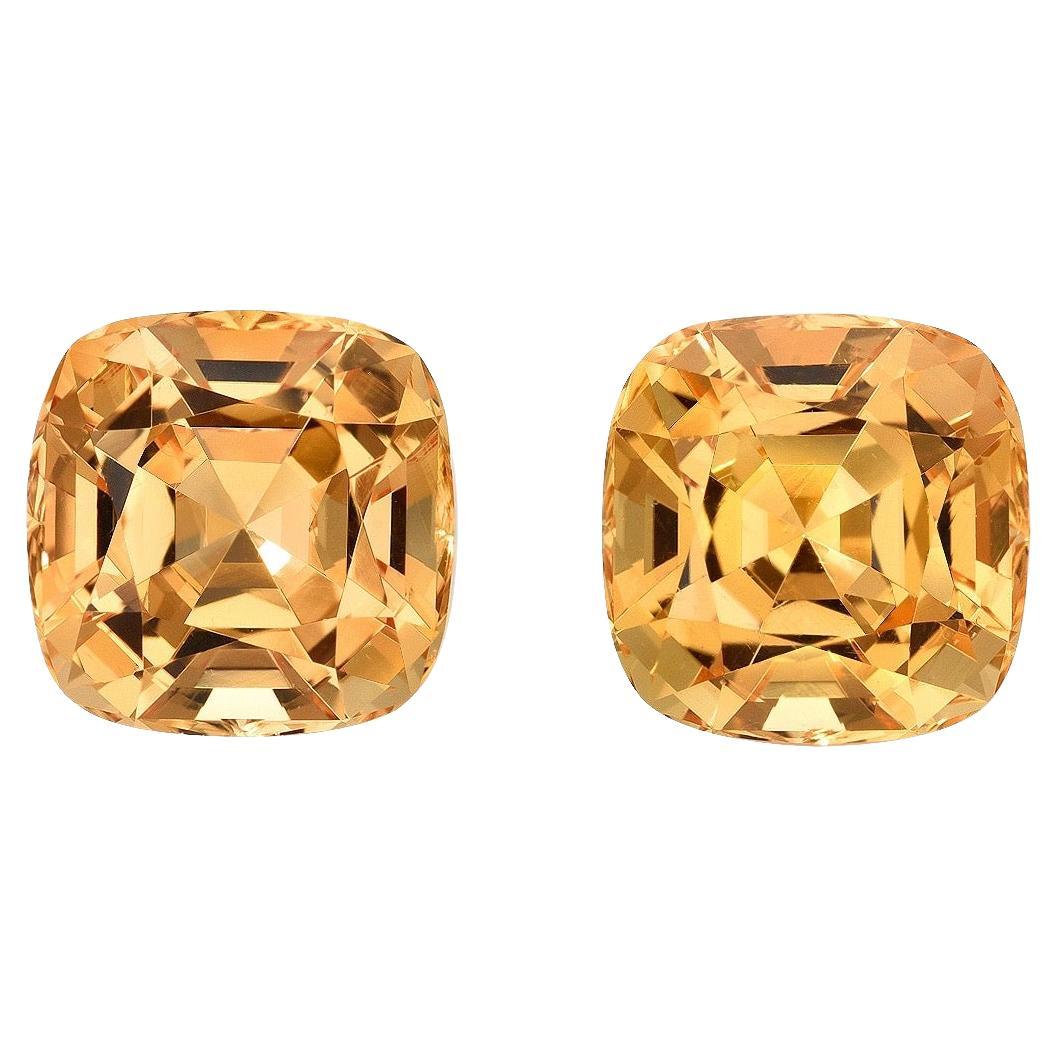 Imperial Topaz Earring Gemstones 8.81 Carat Cushion Loose Gemstones