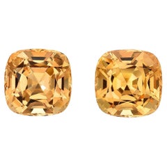 Imperial Topaz Earring Gemstones 8.81 Carat Cushion Loose Gemstones