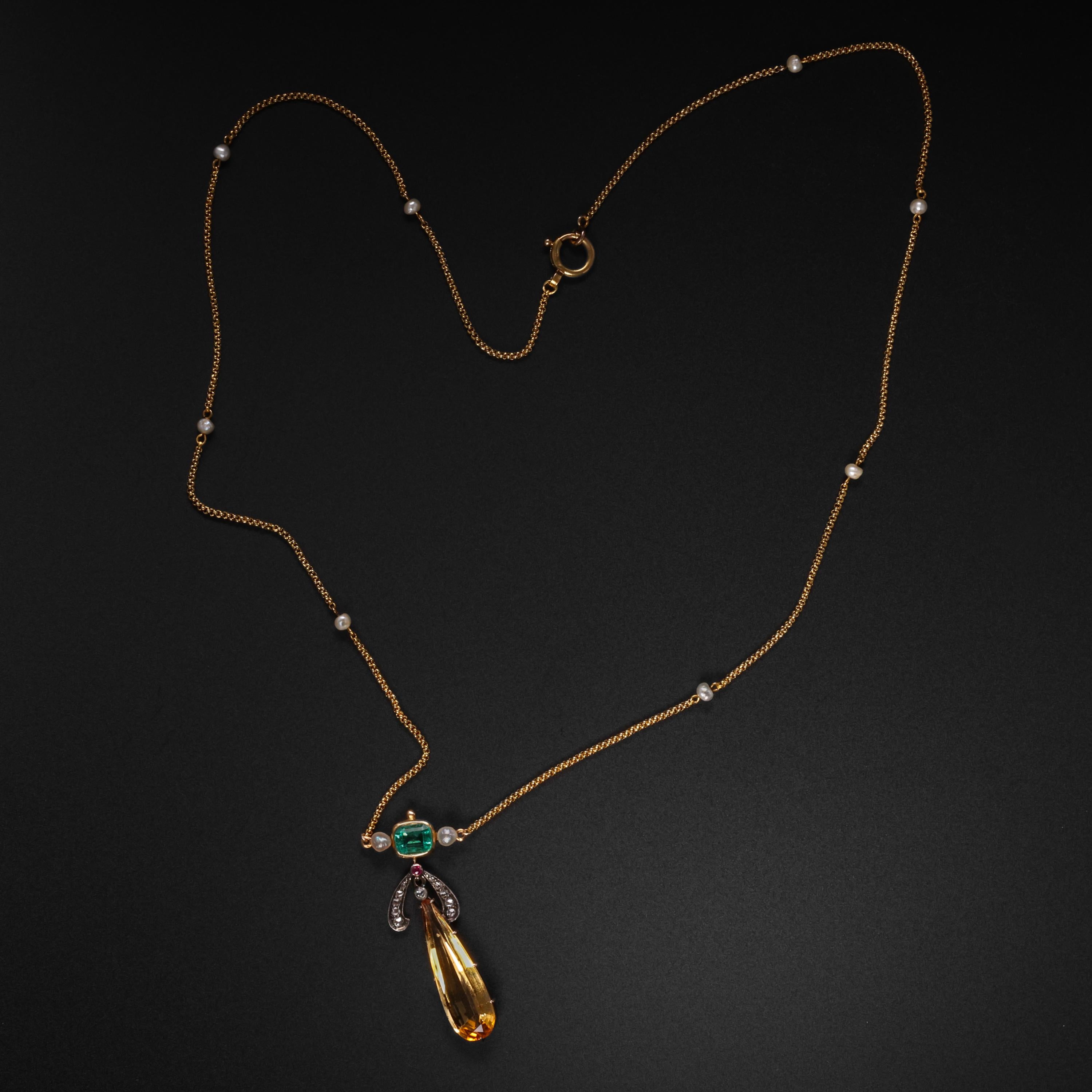 imperial topaz necklace