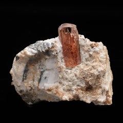 Imperial Topaz on Calcite Matrix From Katlang