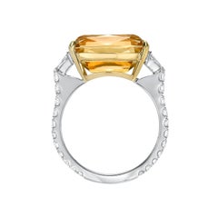 Imperial Topas Ring 8,10 Karat Kissenschliff Brasilien