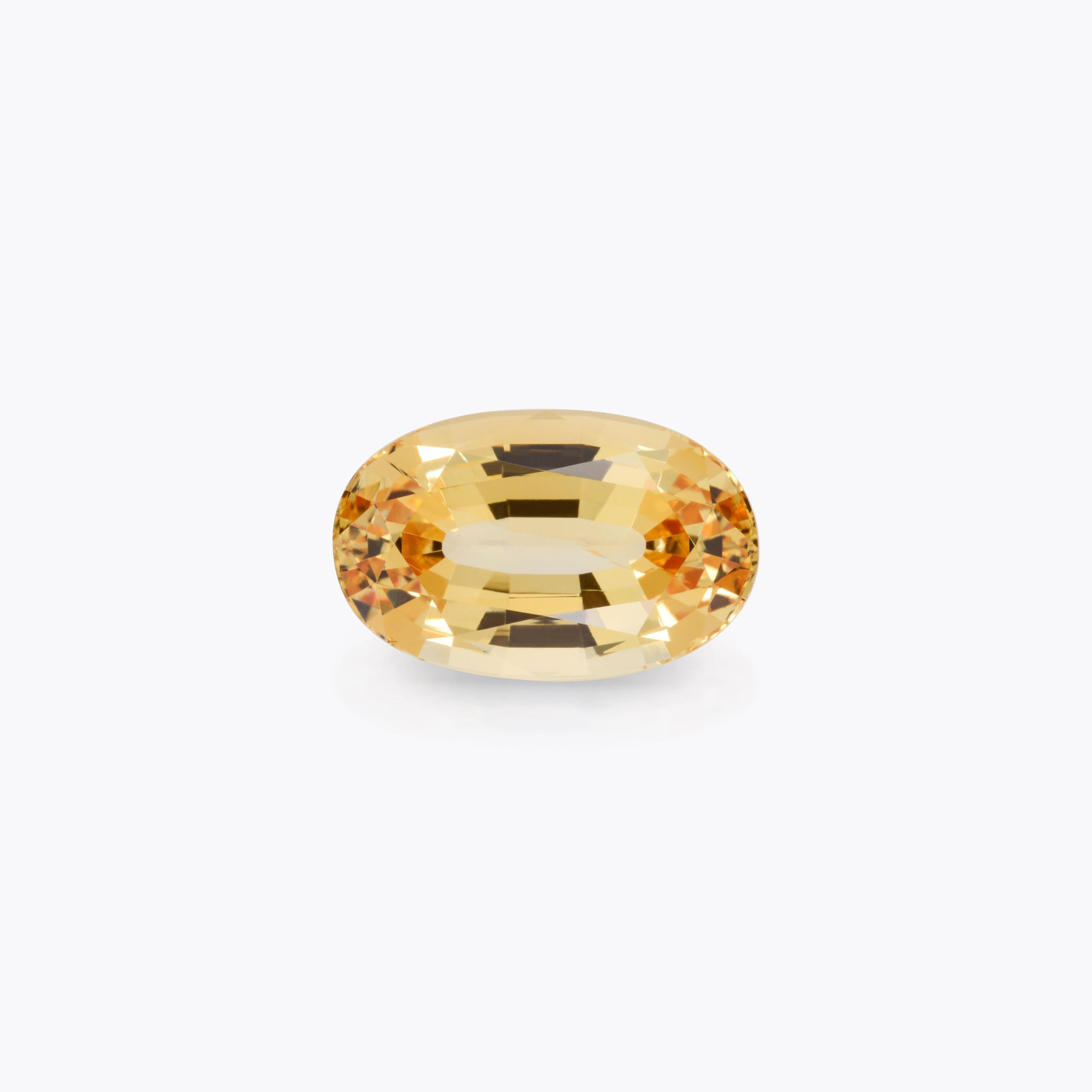 Contemporary 10.57-Carat Oval Imperial Topaz: Radiant Gem for Custom Luxury Jewelry Creations For Sale