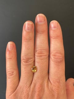 1.44 Carat Loupe Clean Oval Imperial Topaz Loose Gemstone, 7.50 x 6.00 mm, Tamir