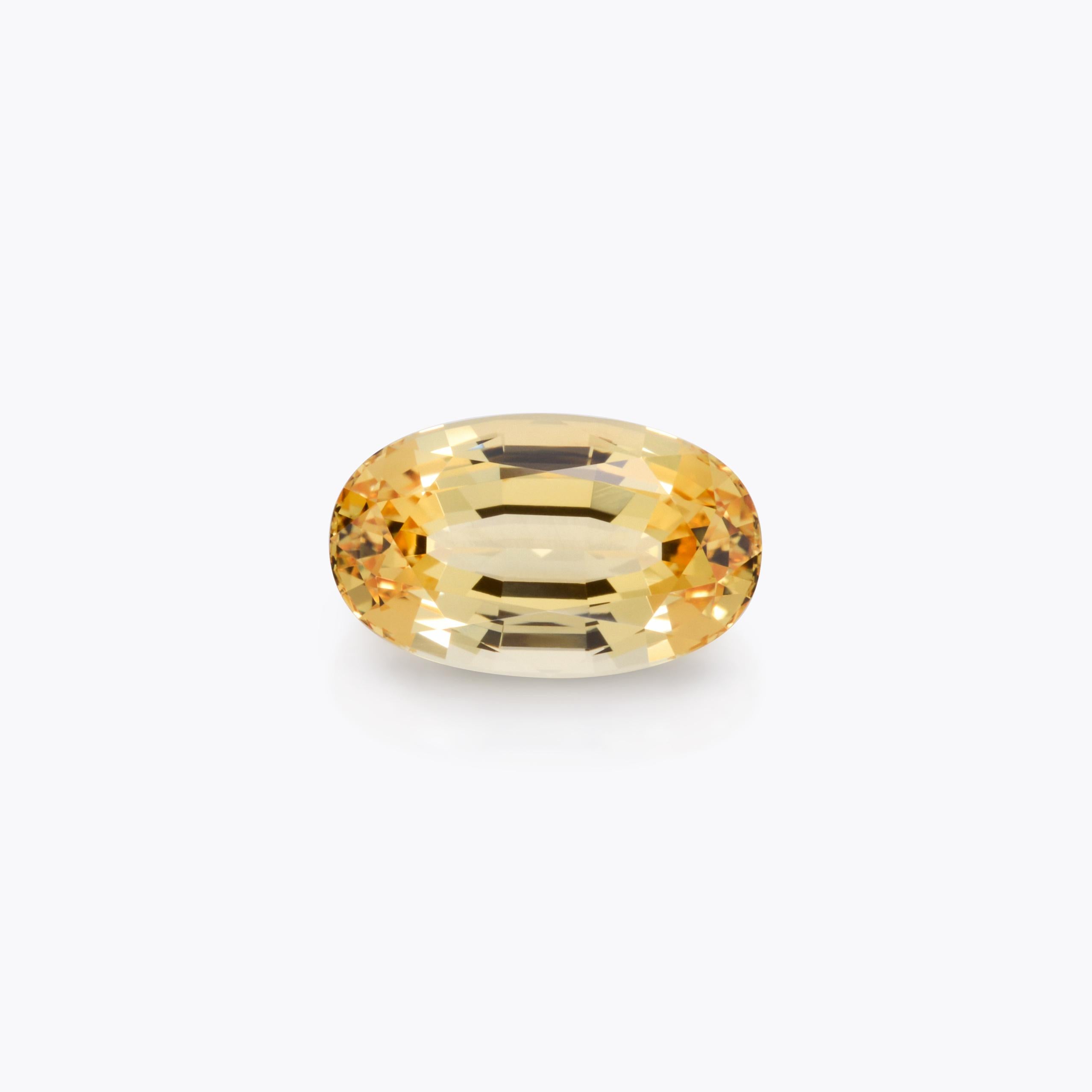 Modern Custom 6.29 Ct Oval Imperial Topaz Gemstone – Designer Jewelry Beverly Hills For Sale