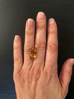 Imperial Topaz Ring Necklace Gem 12.93 Carat Loose Gemstone