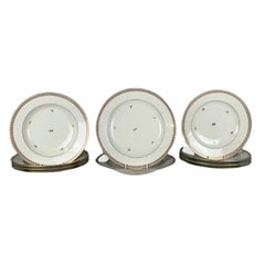 Imperial Vienna Porcelain 18th Century Set of 4 Dinner 4 Soup Dishes 2 Chargers