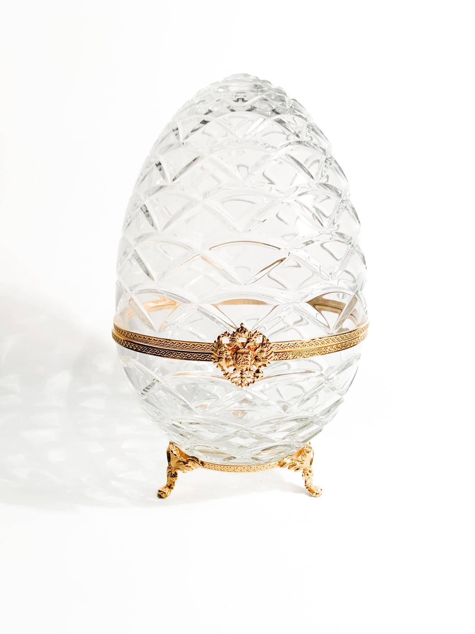 Coffret de vodka impériale et de caviar en cristal de Fabergé en vente 1
