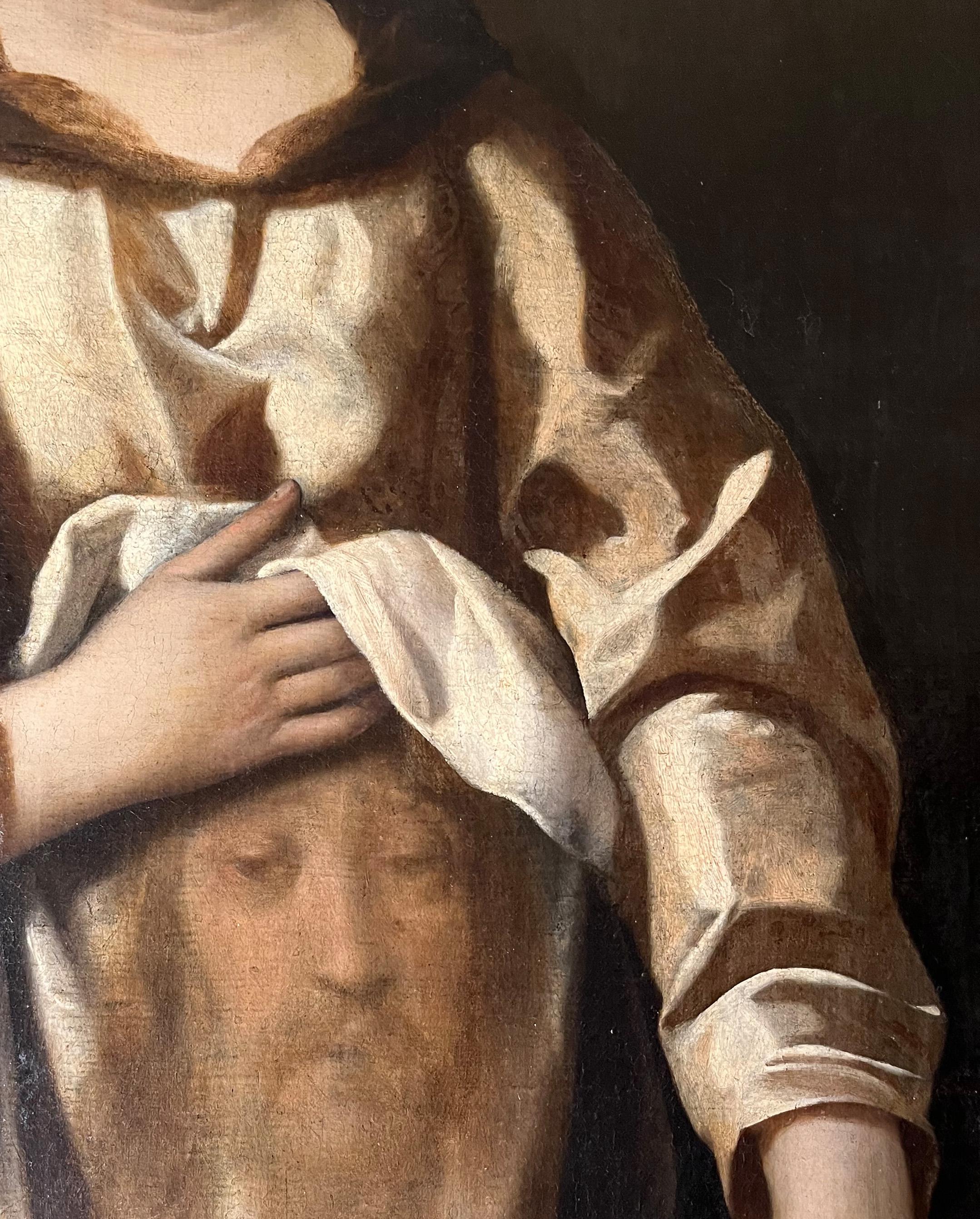 17° Secolo Da Gramatica Cripto-ritratto di donna come la Veronica Olio su tela in vendita 2