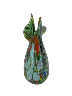 Imperio Rossi Green Fantasy Murrina Cutting Jar, Murano Glass