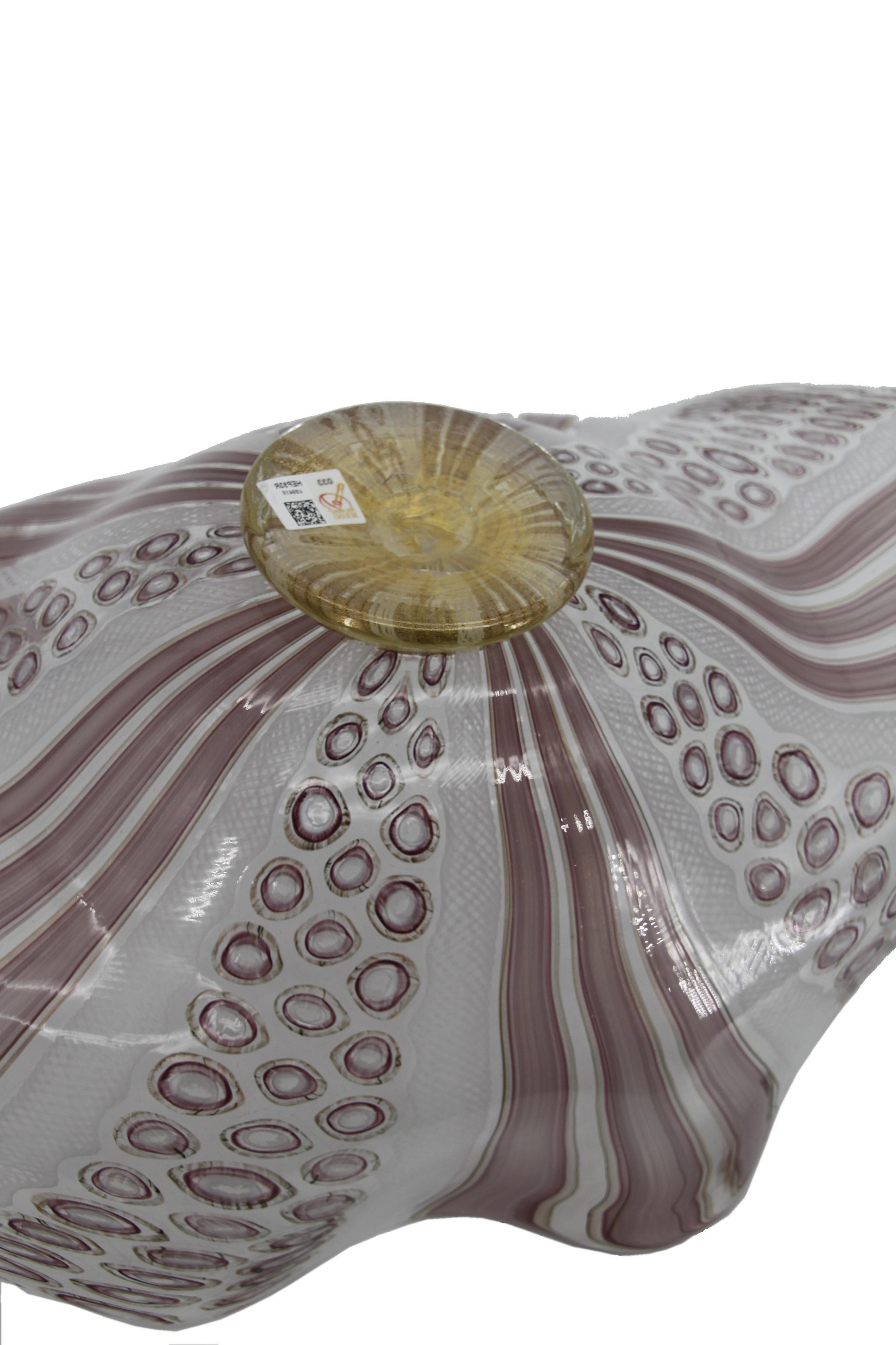 Hand-Crafted Imperio Rossi Murano - Exclusive table bowl (48 cm/18, 9 inch) Unique piece 1/1 For Sale