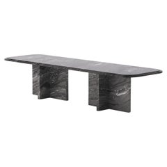 Imperium — Modern Arabescato Grigio Orobico marble dining table (Large version)