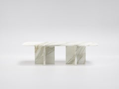 Imperium - Modern Calacatta Gold marble dining table (Medium version)