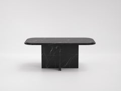 Imperium - Modern Marquina Black marble dining table (Small version)