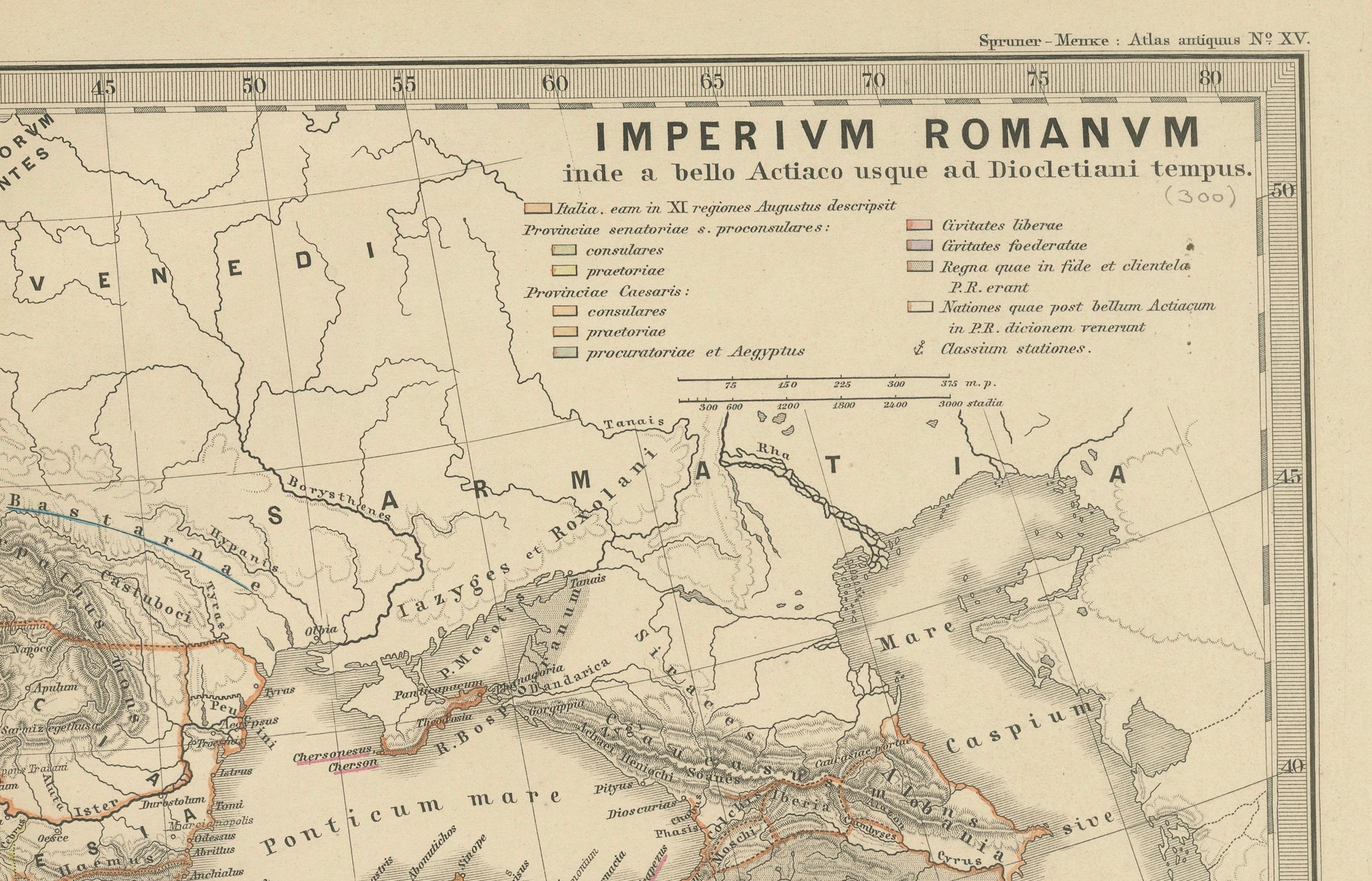 Imperium Romanum: Eine detaillierte Karte des Römischen Reiches in seinem Zenith, 1880 im Angebot 2