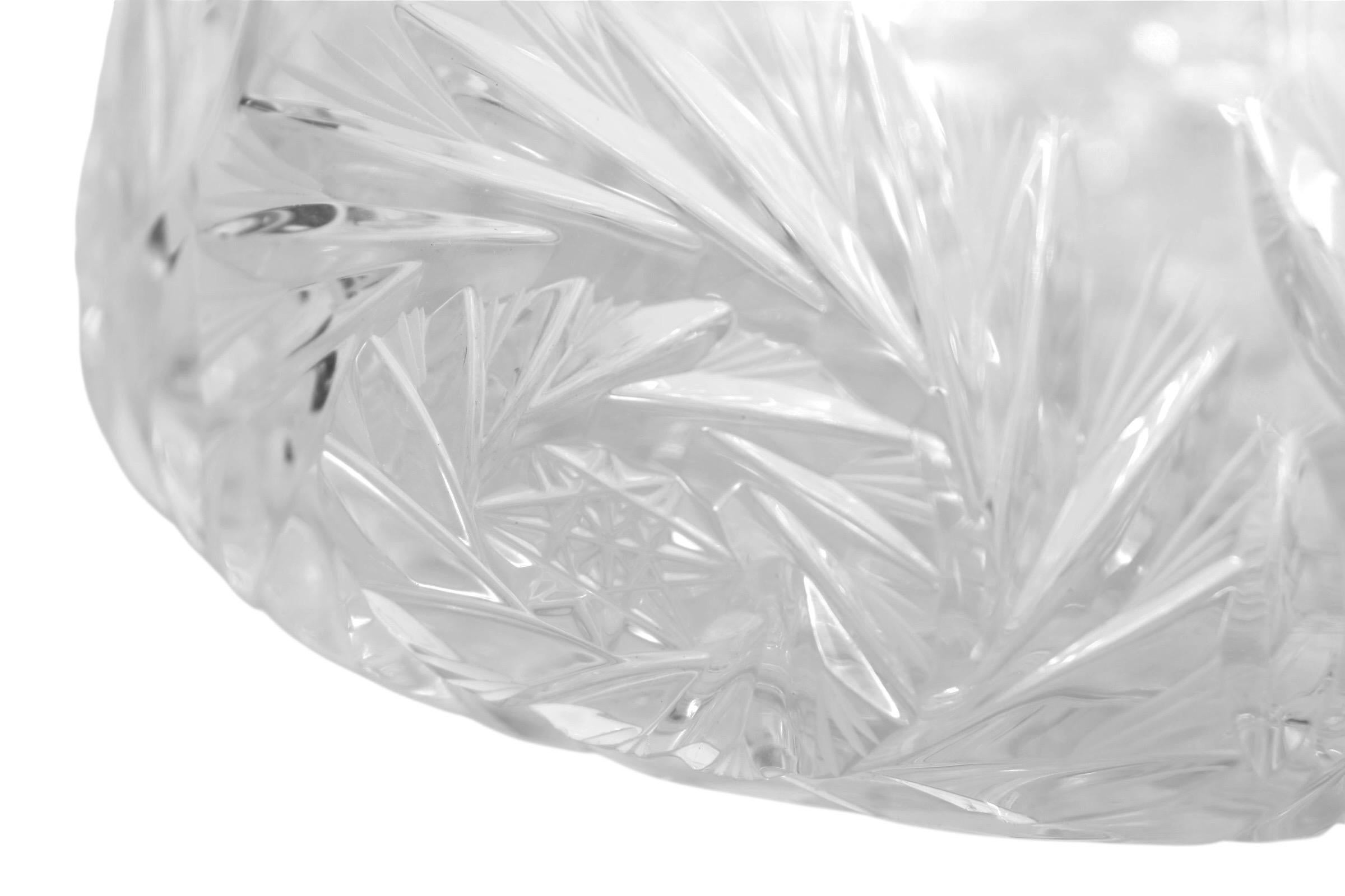 20ième siècle Bol et assiette en cristal Imperlux en vente