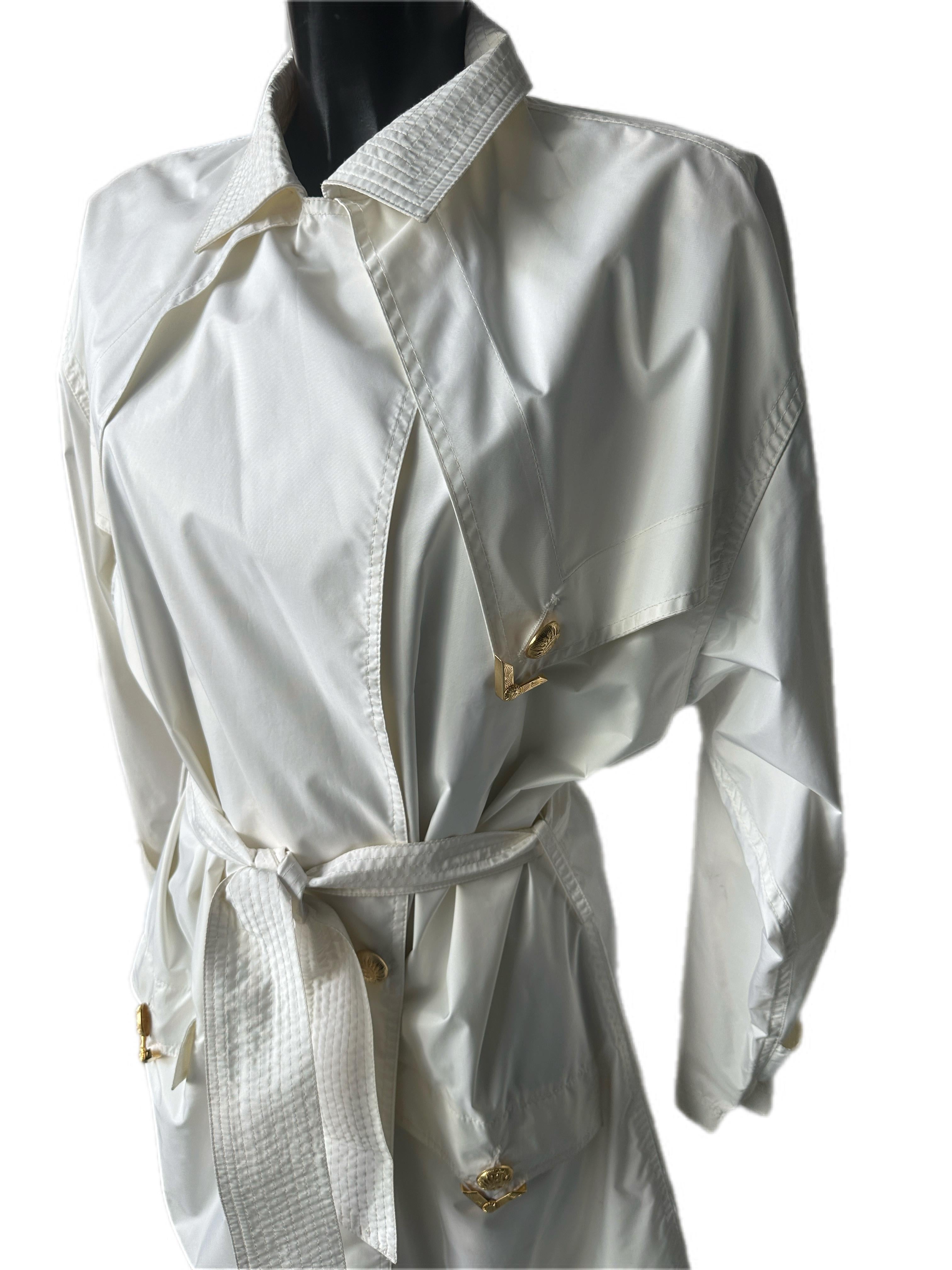 Gray Versace sport short raincoat For Sale