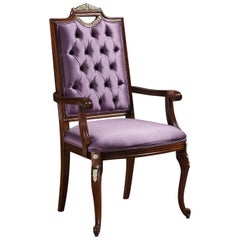 Fauteuil Impero violet