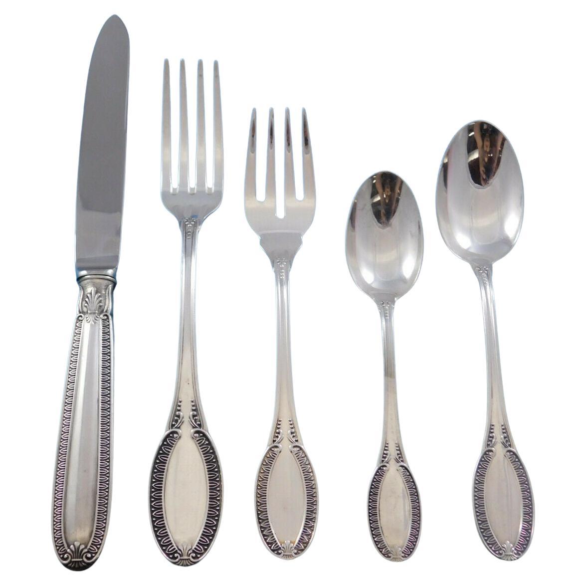 Impero by Wallace Italy Sterling Silver Flatware Set 8 Service Dinner 41 Pieces For Sale