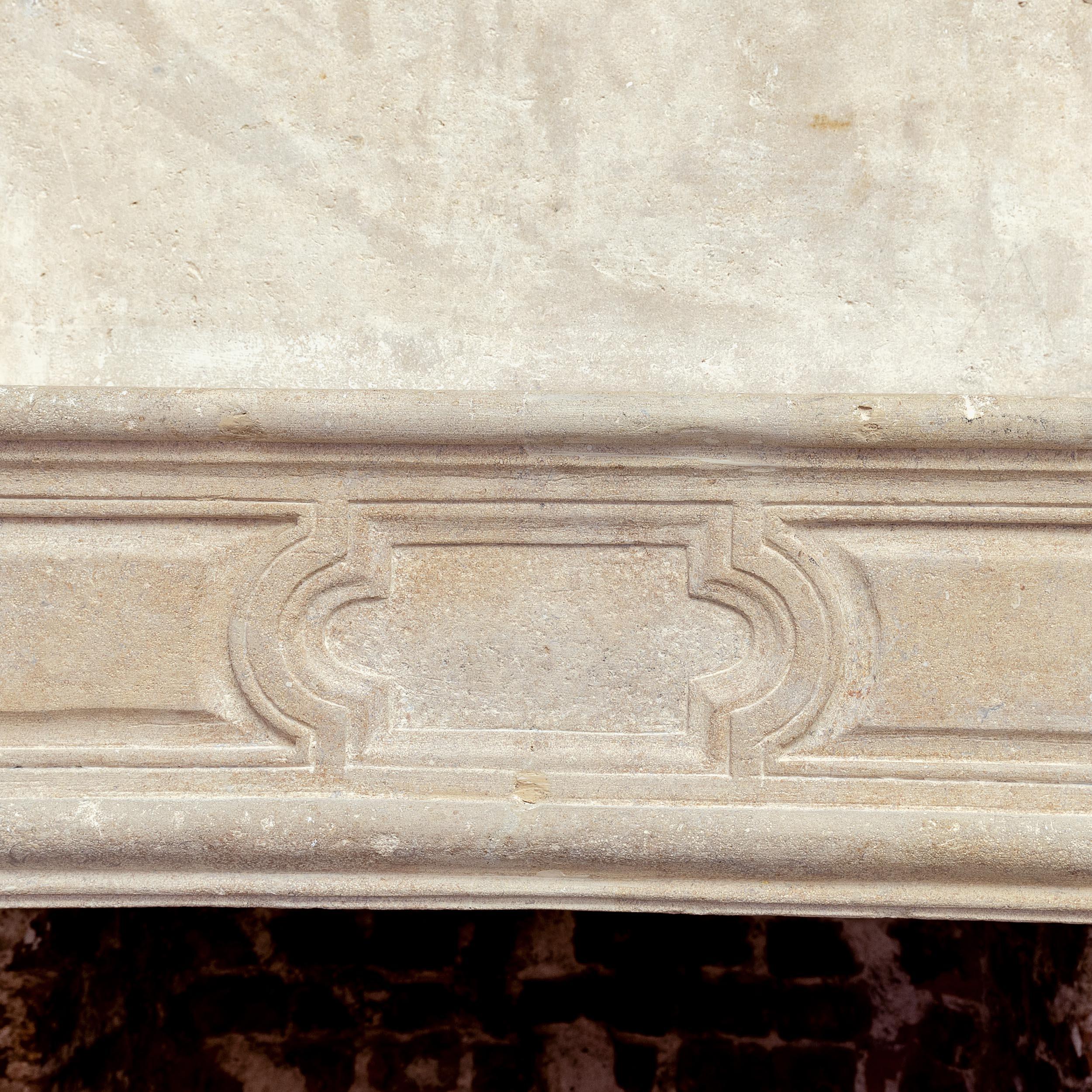 Impessive Louis XVI Limestone Chimneypiece In Fair Condition For Sale In London, GB