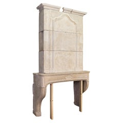 Impessive Louis XVI Limestone Chimneypiece