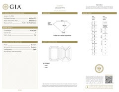 Wichtiger 10 Karat Smaragdschliff Diamant Platin Ring