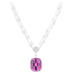 Important 100 Carat Kunzite Diamond Necklace