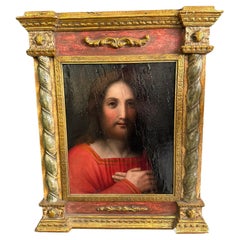 Wichtiges Ölgemälde der italienischen Schule „Christ“ aus dem 16. Jahrhundert