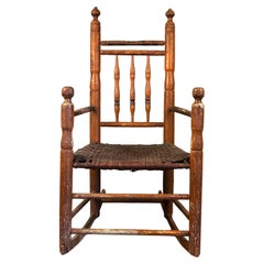 Antique Important 17th Century Carver Armchair Medfield MA