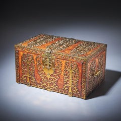 Important 17th Century Charles II Burr Walnut Coffre Fort Strong Box, Circa 1675