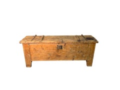 Important 17th-Century Long Swiss Pine Chest from Antagnod, Val d’Ayas