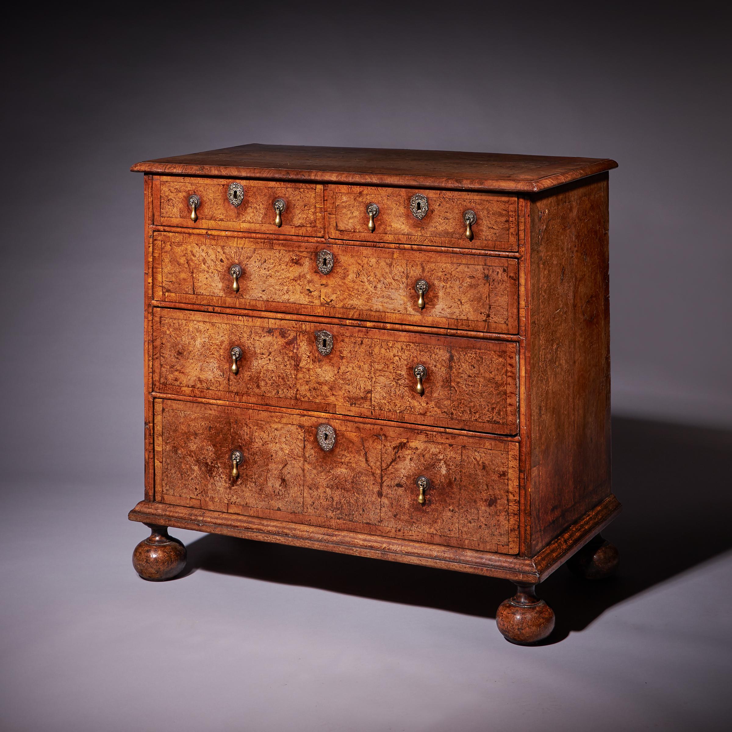 Britannico Importante cassettiera in Oak Oak William Pollard del XVII secolo in vendita