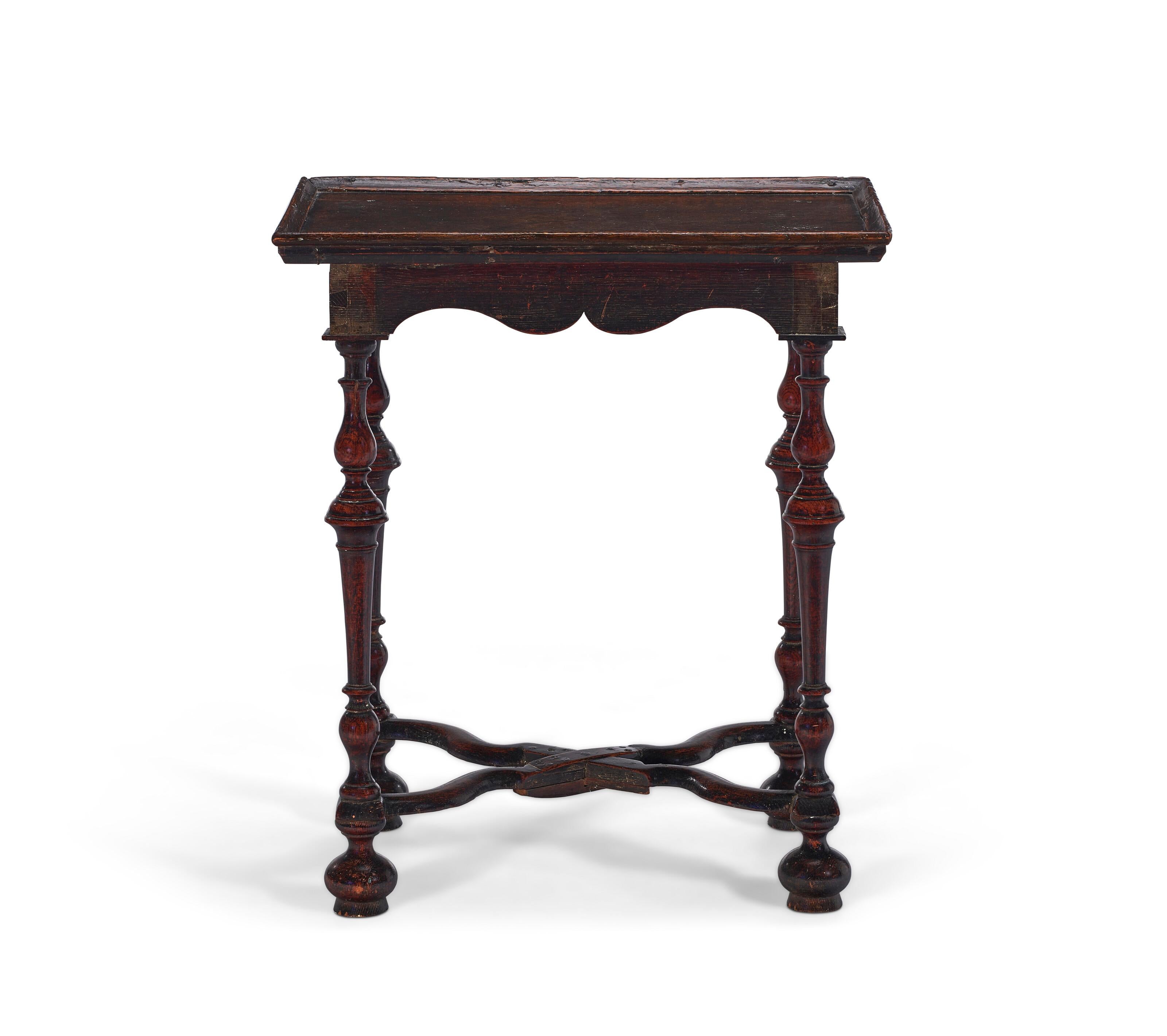 Importante table en chêne William and Mary du 17ème siècle, provenance du Met Museum Bon état - En vente à Oxfordshire, United Kingdom