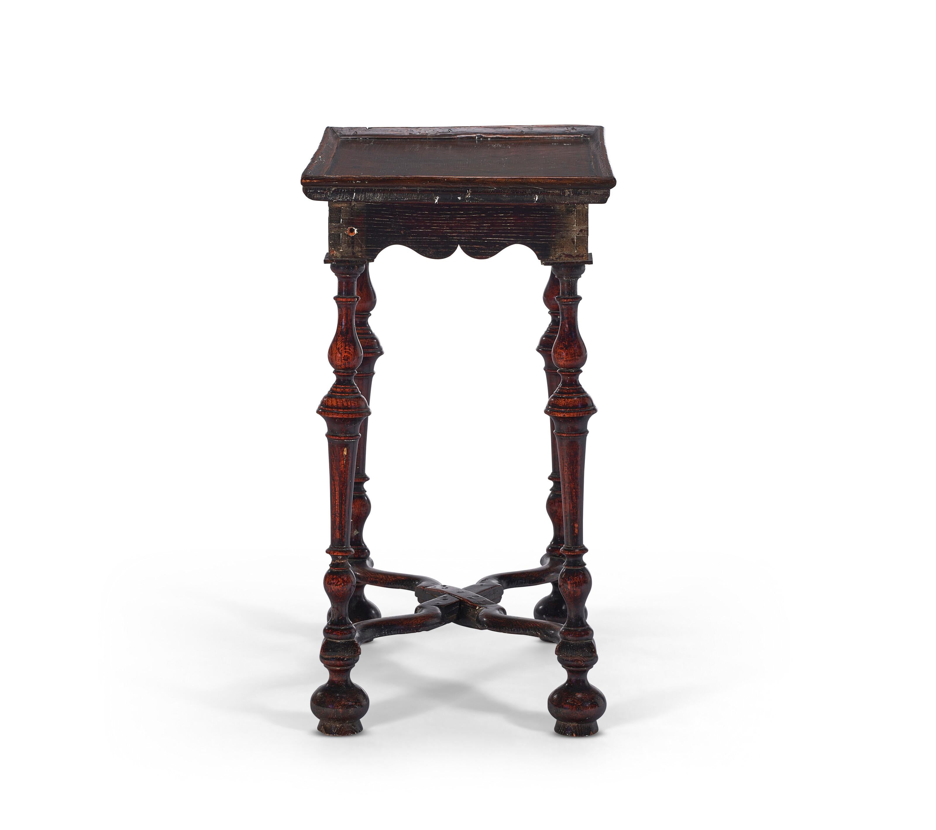 XVIIIe siècle et antérieur Importante table en chêne William and Mary du 17ème siècle, provenance du Met Museum en vente