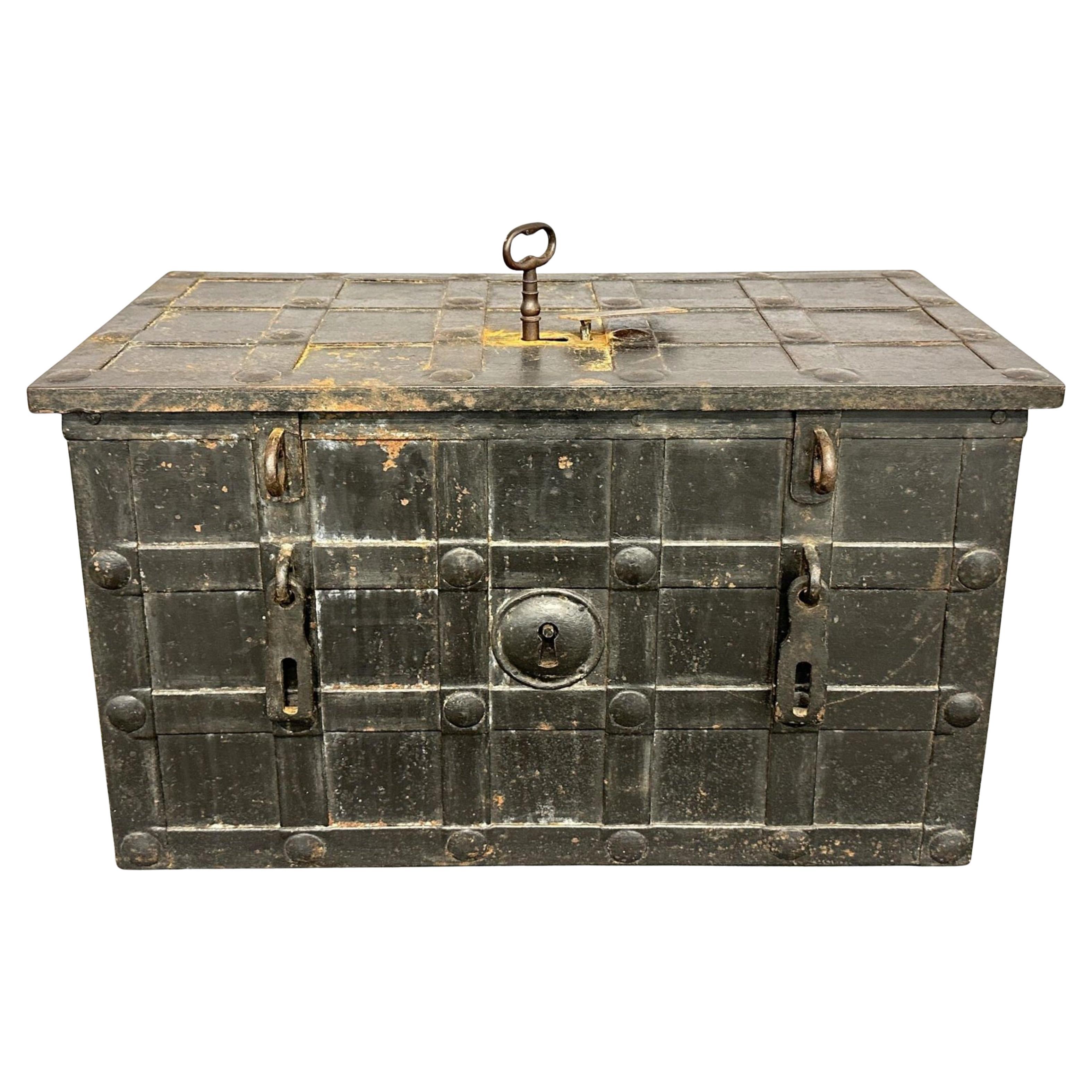 Important 17th Century Wrought Iron Chest from Nuremberg.