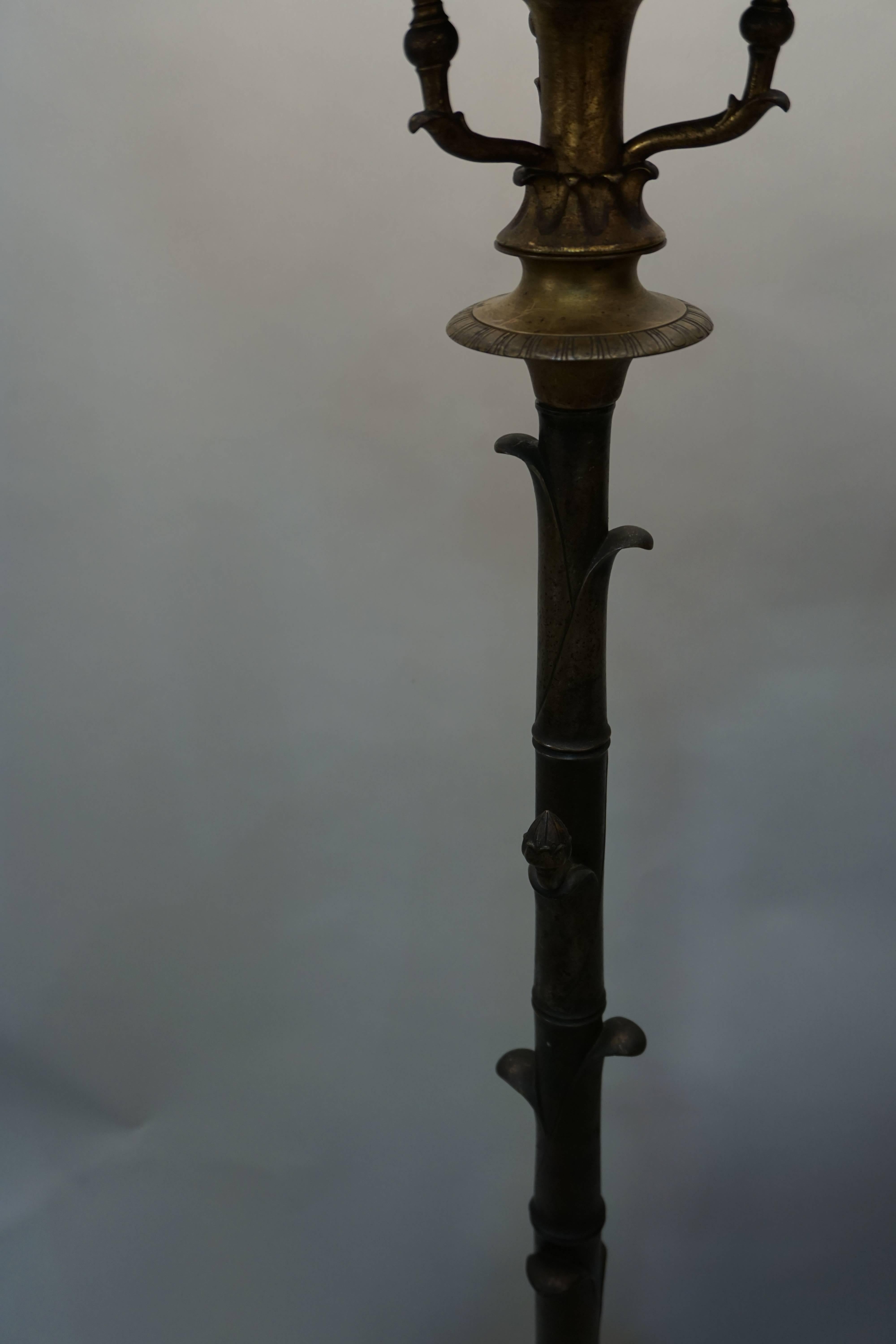 Important 1850s Bronze Floor Lamp by Henry Cahieux for Barbedienne 2