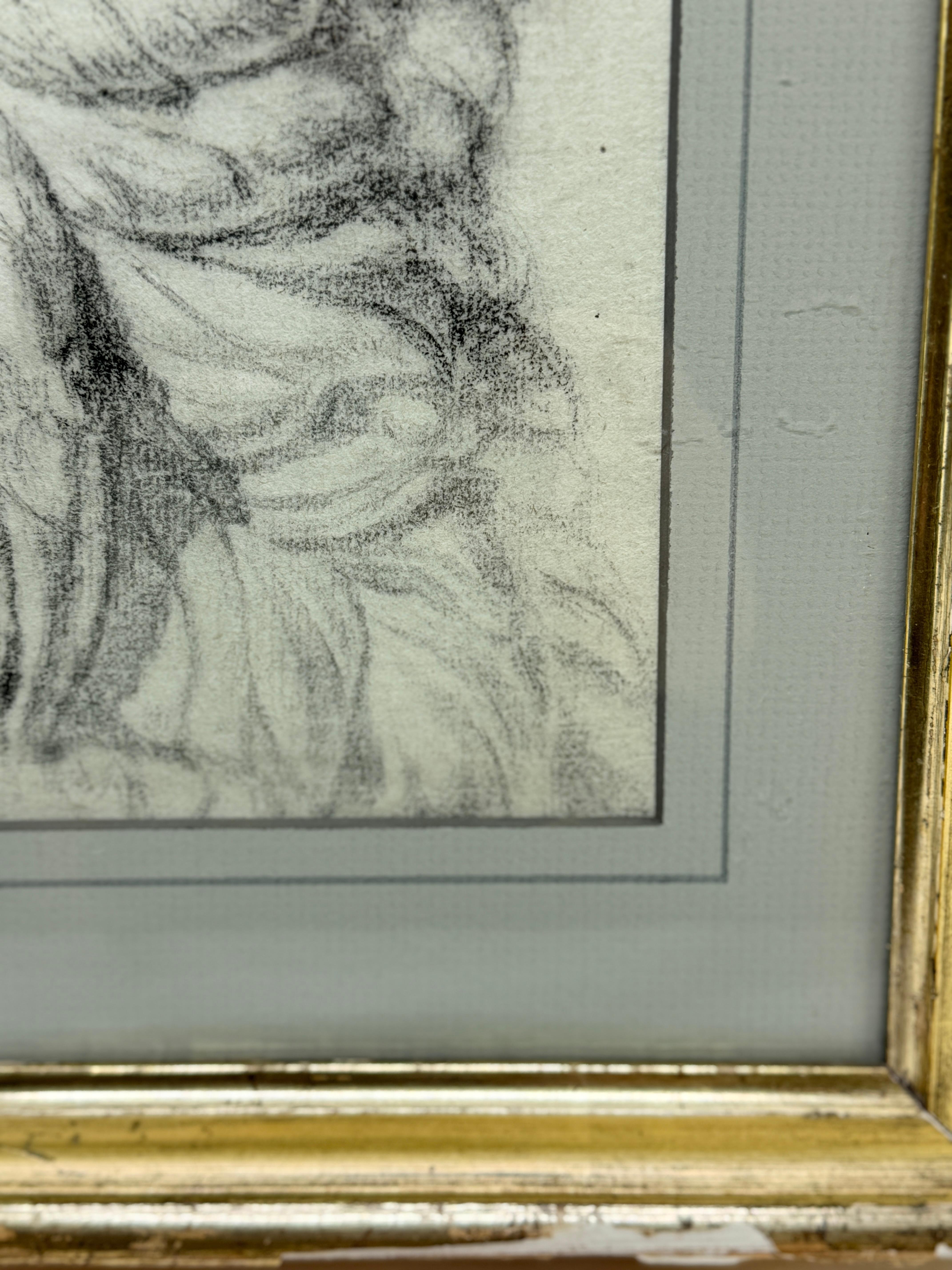 Legno dorato Importante disegno di aquila calva di scuola americana del XVIII secolo, Attr William Bartram in vendita