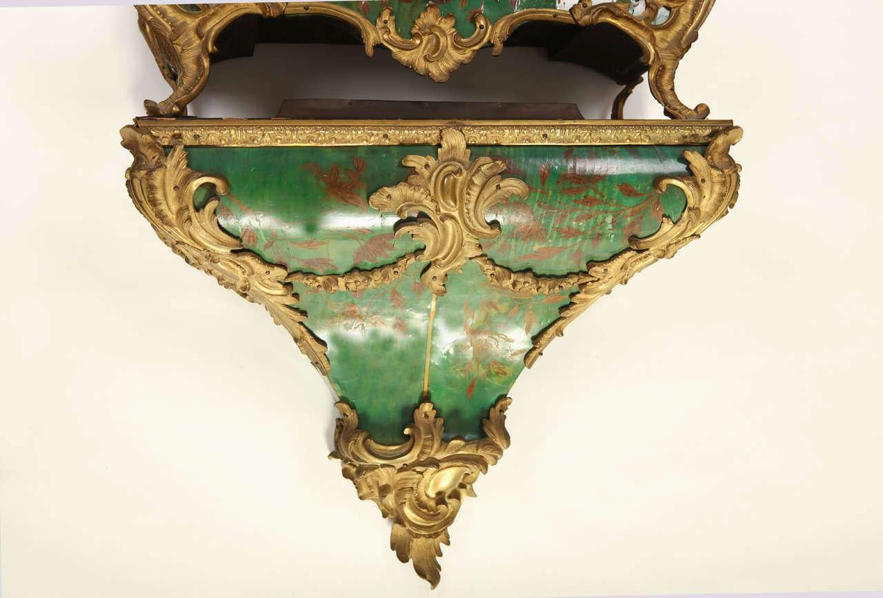 Louis XV Importante pendule à console en bronze doré et corne du XVIIIe siècle signée Marchand en vente