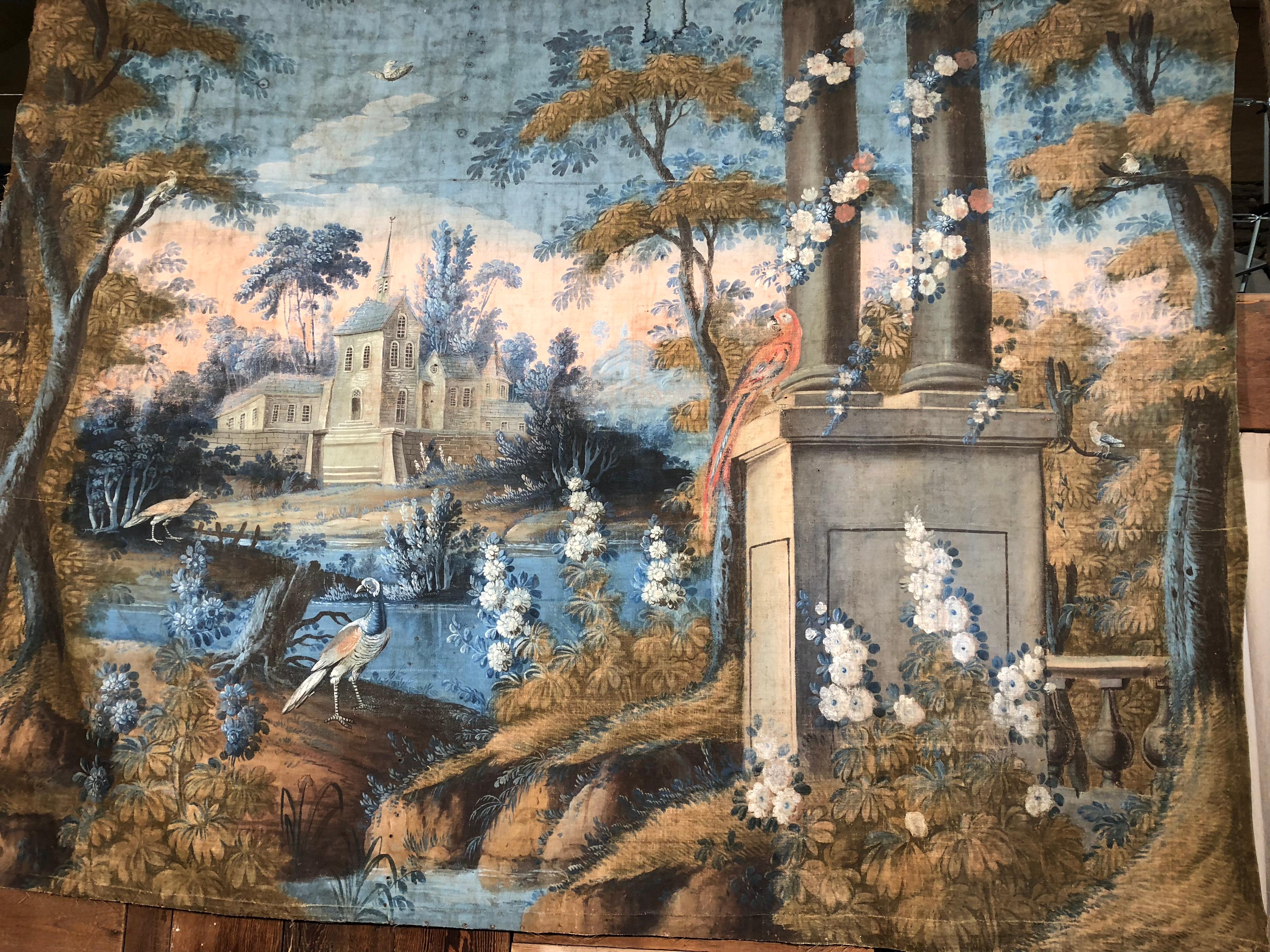 Important 18th Century French Toile Peinte Tapestry 3