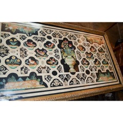 Important 18th Century Giltwood Table with Scagliola Marble