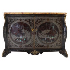 Important 18th Century Nagasaki Lacquer Chest with Marble Top