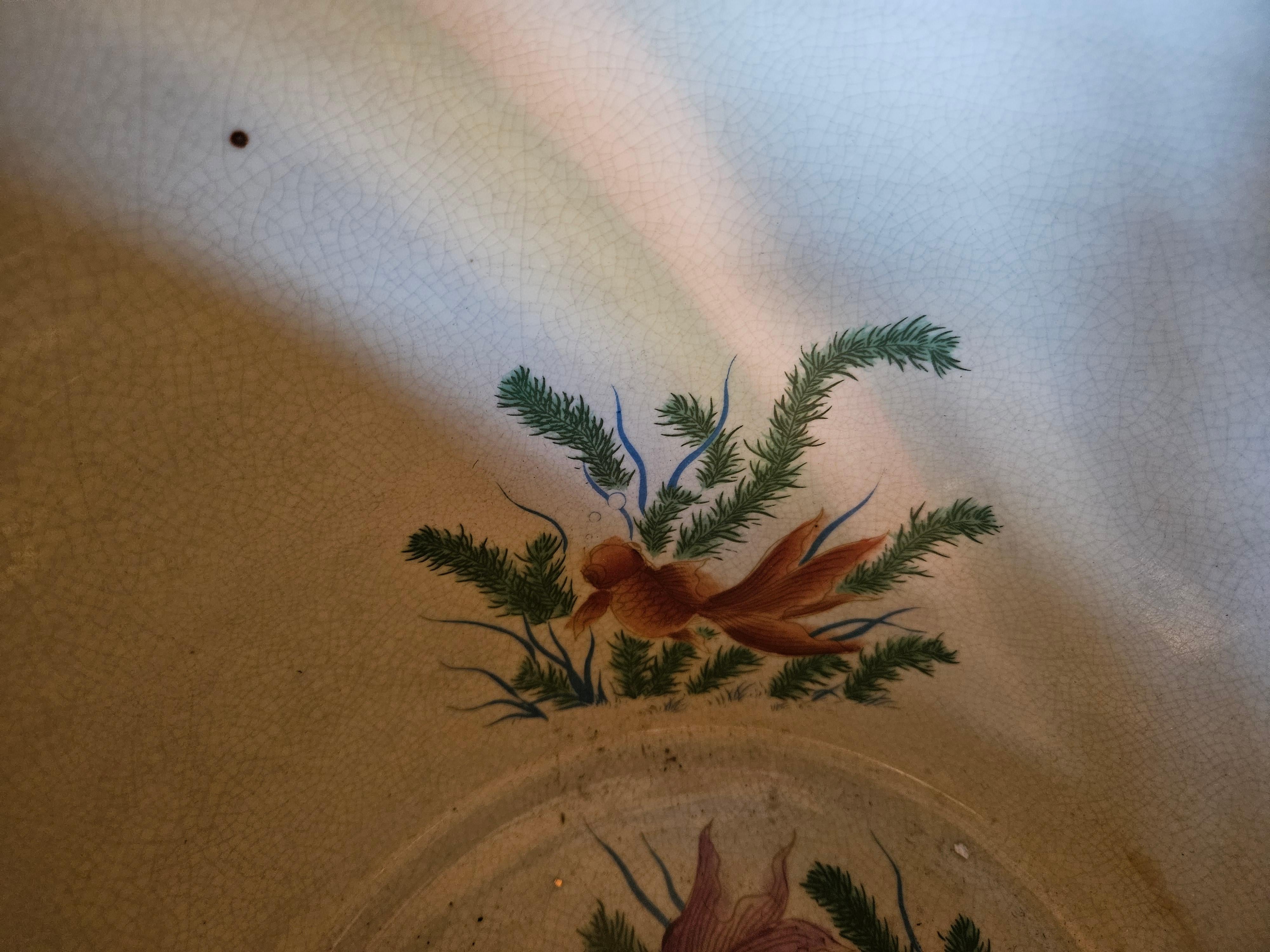 Important bol jardinière chinois de style Famille Rose des années 1900 peint à la main en vente 1